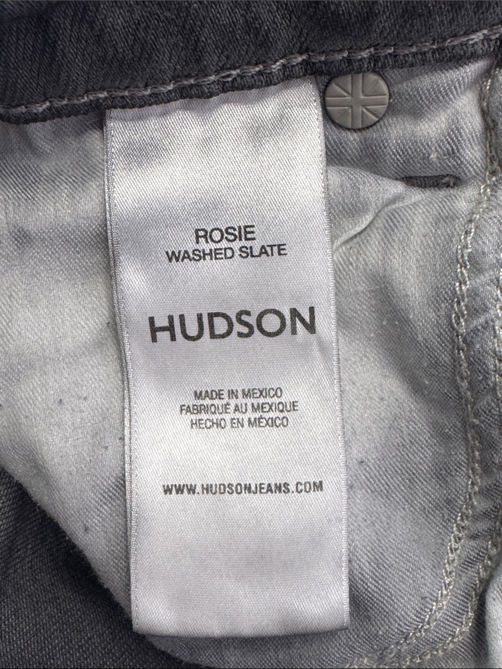 Hudson Rose Washed Slate Cuffed Wide Leg Jeans Size 27 - Picture 8 of 9